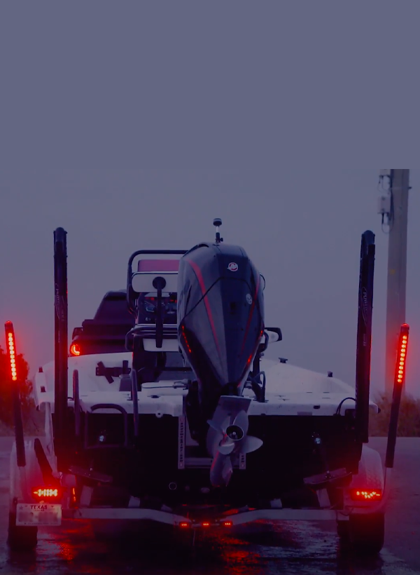 12V Waterproof Submersible LED Boat Trailer Brake Lights and Guide Posts - Black
